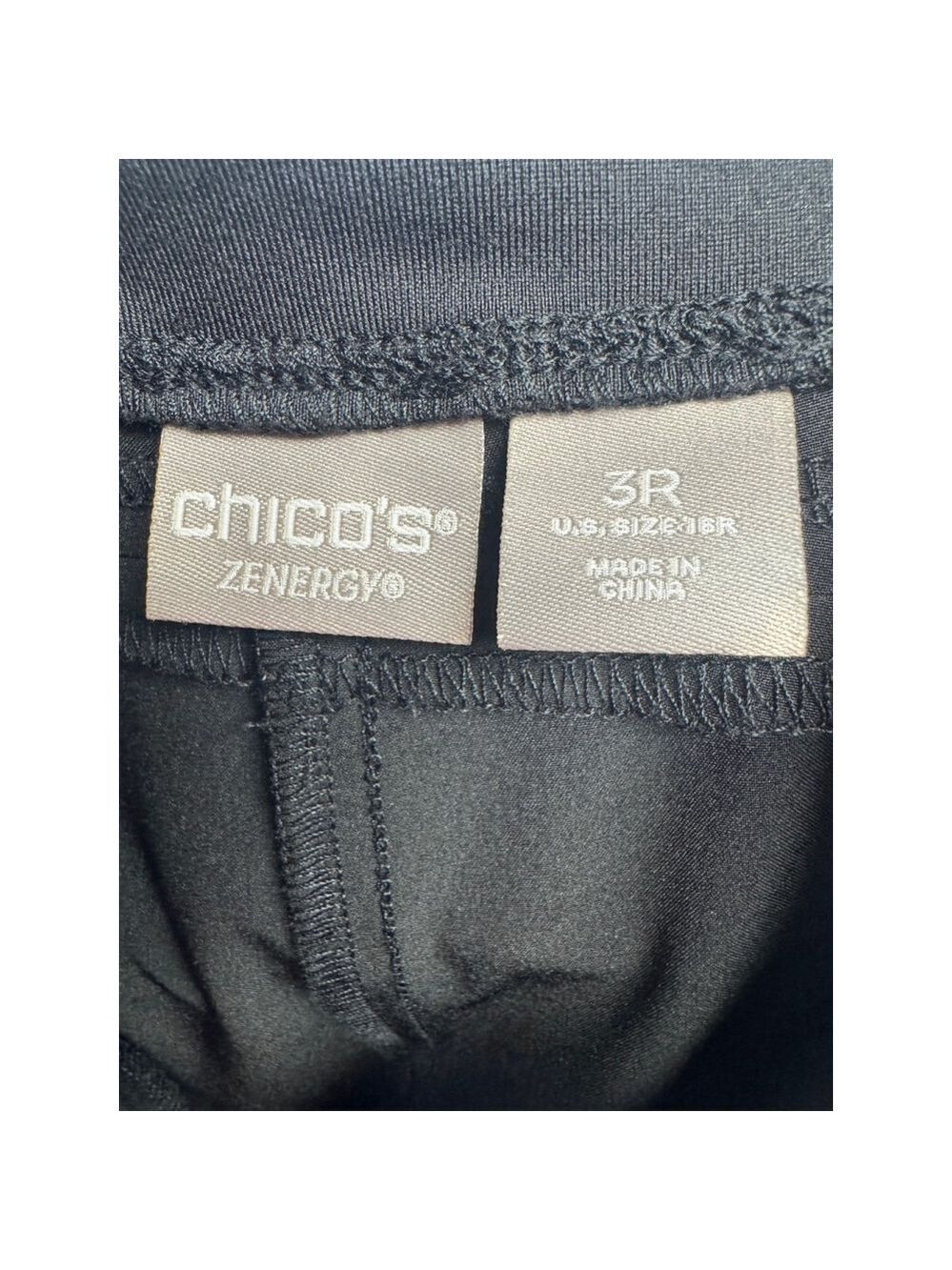 44. Chico's Zenergy blk Pull on pants - Picture 3 of 3